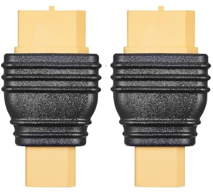 ZHOFONET 2 Stück XT30 Männlich Stecker auf XT60 Buchse,XT60-XT30 Spritzguss Stecker Adapter für LiPo Batterie Micro FPV Drone.