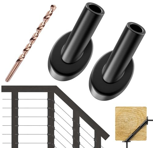 [Brevet] CKE Lot de 40 manchons de protection d'angle biseautés pour câbles métalliques de 0,3 cm, en acier inoxydable T316 de qualité marine avec foret