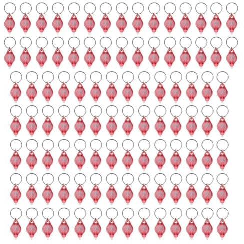 Rordigo Lot de 100 porte-clés LED - 395 Nm - Lampe de poche UV - Rose - Facile à utiliser