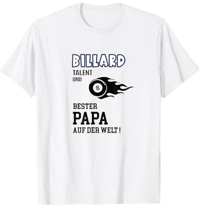 Papa Billard Daddy Vater Vatertag bester Dad Billard T-Shirt
