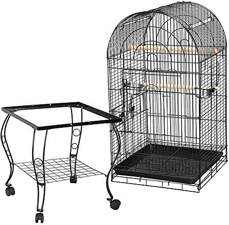 Vogelkäfig,Vogelvoliere,Voliere,Vogelhaus,Papageienkäfig,Tierkäfig,Käfig,Sittichkäfig,Vogel,Nagerkäfig,Mit offenem Oberlicht für kanarischen Papageienkäfig(59 * 59 * 150cm)