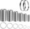 KGGZKG 140 Stück Schlüsselringe Klein Schlüsselring 6 Größen 12mm 15mm 20mm 25mm 28mm 30mm Rund Schlüsselanhänger Ringe Zum Basteln Zubehör Groß Keyring Keychain für Diy Handwerk