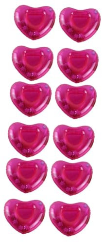 KONTONTY 12 Pièces Porte-gobelet Flottant Flotteur de Coeur Porte-gobelet de Jouet de Piscine Porte-gobelet de Piscine de Plage Boisson sous-Verres gonflables Porte-gobelet Gonflable Rosy