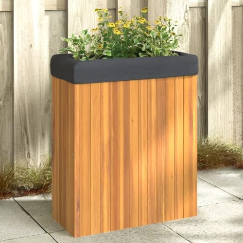 Sufrk Jardinera de Madera Jardinera Madera Exterior maceteros Exterior jardineras Exterior Maciza de Acacia 59x27,5x70 cm
