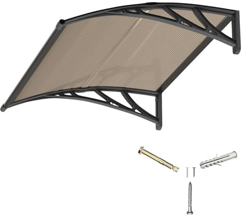 Awning,Awnings for house,32x40 Inch Door Awning Exterior Window Canopy with Premium Plastic Steel Bracket Polycarbonate Cover UPF 50+ UV,Rain & Snow Protection for Porch, Patio,Deck
