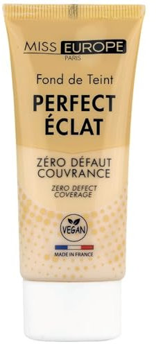 Fond de Teint Perfect Éclat – Zéro Défaut, Haute Couvrance & Éclat Naturel, Beige Peau