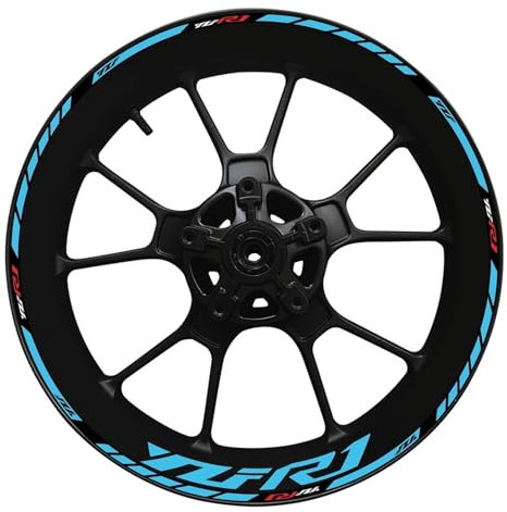 Felgenband Motorrad Radnabe YZF R1 Aufkleber Dekoration Set Felgenmodifikation Reflektierende Aufkleber Für Y&amaha YZFR1 2022(Color29)