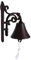 HOMSFOU 1set Vintage Cast Iron Wall Bell Hanging Door Bell for Home Decor Retro Style Manually Shaking Garden Decoration Eye-catching Wall Art