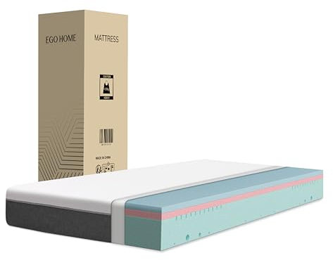 EGO HOME Matratze 90x200 cm 18 cm Hoch H3 Kaltschaummatratze mit 3-lagigem Kaltschaum & Beidseitig nutzbar - Druckentlastend, Punktelastisch, Atmungsaktiv, Rückenschonend, Öko-Tex Zertifiziert