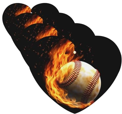 Fire Baseball Auto-Lufterfrischer-Karten Set mit 4 Stück, langlebige hängende Duftkarten, Auto-Aromatherapie-Tabletten, personalisierte Auto-Lufterfrischer, Geschenke für Männer und Frauen