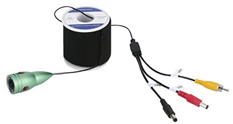 Telecamera subacquea, 2. 0m / 30m / 50m 100 0TVL Kit videocamera da pesca sott'acqua 6 PCS LED. Luci con monitor a colori pollici(Only 20m camera Head)