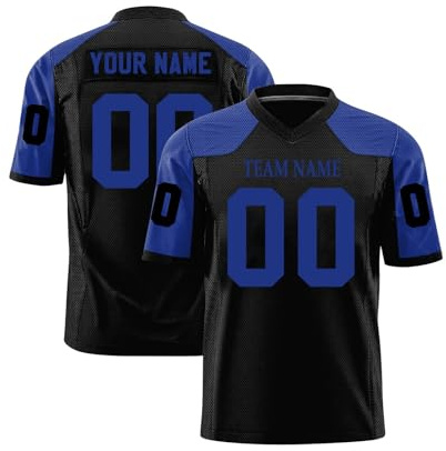 Personalisiert American Football Trikot Herren/Damen/Jungen, Personalisiertes T-Shirt, Sports Jerseys