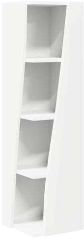 FWIKDUN Eckschrank Eckregal 4 Stück Raumteiler Beistellschrank 27,5x27x102cm Holzwerkstoff Moderner Stauraum Schrank Mit Matte Oberfläche Für Wohnzimmer