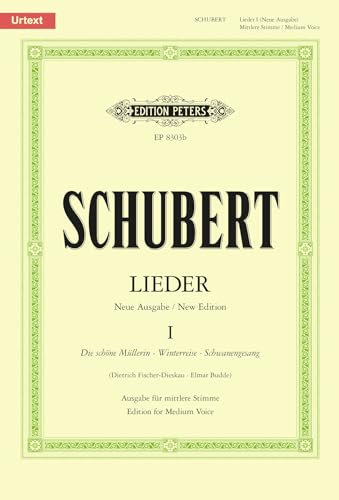 Lieder, Band 1 / Neue Ausgabe / URTEXT: Mittlere Singstimme / (für Gesang und Klavier) (Edition Peters, 1, Band 1)