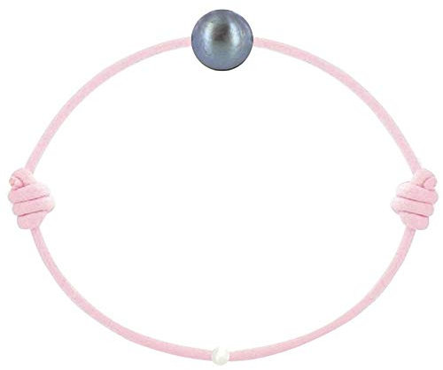 LES POULETTES BIJOUX - Bracelet La Perle de Culture Noire des Poulettes - Classics - Rose