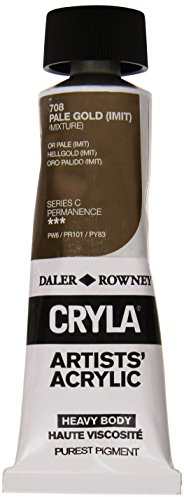 Daler Rowney : Cryla Acrylic Paint : 75ml : Pale Gold