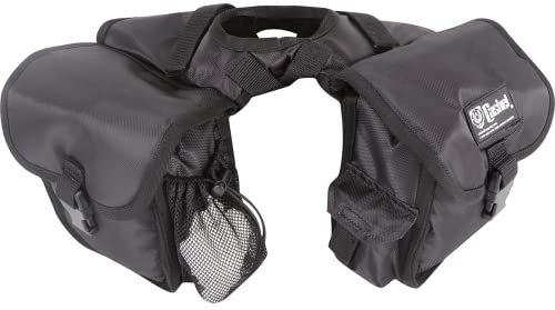 Cashel Quality Deluxe Small Horse Saddle Pommel Horn Bag, Padded Pockets, Camera or Cell Phone Pocket, 600 Denier Material, Size: Small Color: Black