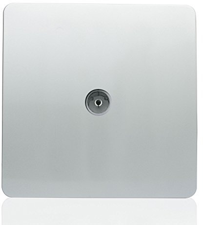 Trendi Artistic Modern Glossy Tactile TV Socket Silver ART-TVSSI