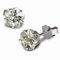 SilberDream Ohrringe 6mm Damen Silber Ohrstecker Blume Zirkonia weiß SDO736W Silber Ohrstecker