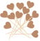 Gazechimp 50pieces / Set Kraftpapier Herz Cupcake Picks