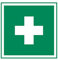 Holthaus Medical Rettungszeichen Erste-Hilfe Schild Hinweis Tafel, nachleuchtend, 20x20cm