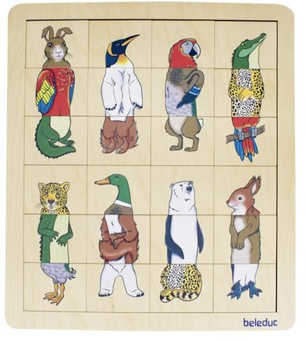 Beleduc Puzzle Mix & Match Tiere 24 Teile