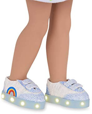 Glitter Girls Puppenzubehör Schuhe Skip to the Rainbow – Leuchtende Schuhe mit LED Lichtern – Puppenkleidung 36 cm, Spielzeug für Kinder ab 3 Jahre