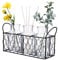 Diamond Star 3Pcs Clear Glass Milk Bottle Vases in Basket Caddy Vintage Style Jars Sets (3Pcs, 11L X 3W X 5.5H)