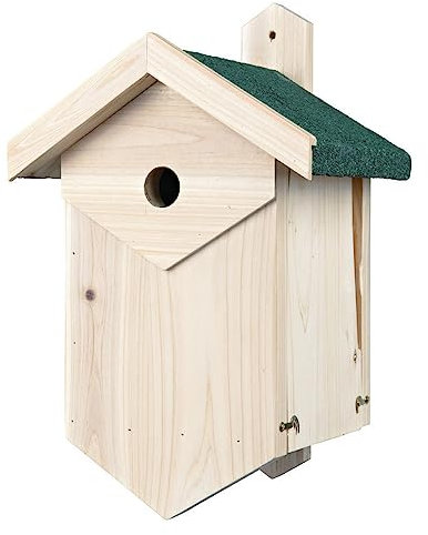 TRIXIE 55907 Nistkasten für Höhlenbrüter, Kiefernholz, 25 × 40 × 22 cm/ø 3,4 cm