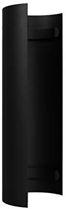 LANZZAS Tubo per stufa, protezione dal calore/scudo termico 460 mm, diametro DN Ø 150 mm, colore: nero metallizzato, altri tubi della nostra gamma.