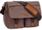 VASCHY Umhängetaschen Herren, Vintage Wasserabweisend Gewachste Leinwand 14 Zoll Laptop Aktentasche Schultertasche Kaffee