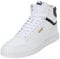 PUMA Unisex Shuffle Mid Sneaker, White White Black Team Gold, 40.5 EU