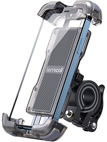 Lamicall Mobile Phone Holder Bicycle, Mobile Phone Holder Motorcycle - 2025 Universal 360° Bicycle Holder for iPhone 16 15 14 Pro Max Plus, SE, 13 12 Pro Max Mini, 11, Xs Max, XR, X, 8, 7, Samsung S10