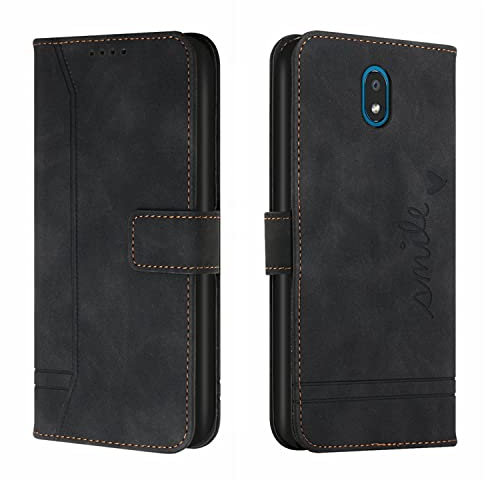 QIWEIQING Compatible con Funda para LG K30 2019, Funda Móvil Funda Libro con Tapa, Carcasa Magnético Funda para LG K30 2019.Black HX