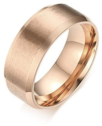 BCughia Zarter Ring, Ring Eboy Roségold Rostfreier Stahl Versprechen Ringe Herren Größe 52(16.6)