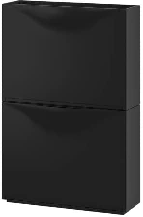 IKEA Trones Schuhschrank/Aufbewahrung, 50 x 18 x 39 cm, Schwarz, 45 x 132 x 99 cm, 2 Stück