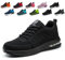 Hitopteu Scarpe Antinfortunistiche Uomo Donna Leggere Estive Scarpe da Lavoro con Punta in Acciaio Traspiranti Scarpe Sicurezza Sportive Antiscivolo Nero 44 EU 270