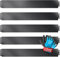 KESSER® Rasenkante Beeteinfassung Beetumrandung + Handschuhe 40m 100x14cm Beetbegrenzung Rasenbleche Mähkante Metall Palisade Schwarz