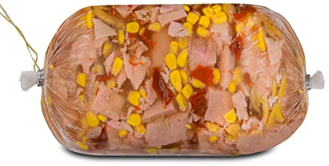 Food-United SCHINKEN-SÜLZE-WURST 2x1000g große Sulz-Presswurst in Aspik bekannt als Presskopf-Wurst Schweine-Fleisch-Delikatess-Sülze mit Kochschinken
