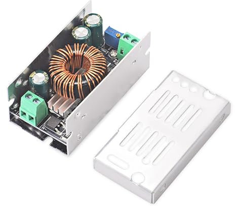 Agatige 100W 6A DC to DC Buck Converter,Adjustable Step down Power Voltage Regulator Module,High Efficiency Buck Voltage Regulator Voltage Divider Module Input 10-90VDC Output 2-60VDC,70 X 38 X 31mm