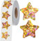 500 Gold Sterne Aufkleber, Selbstklebende Metallic Glitter Folie Aufkleber Reflektierende Stern Aufkleber Belohnung Verhalten Chart Etiketten für Kinder Studenten Lehrer Supplies (Jeder misst 2.5cm)