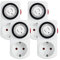 G-Homa Temporizador Analogico, Programa de 24 Horas, Temporizador Enchufe para Uso Interior, Ciclo Encendido/Apagado Diario, para Luces, Lamparas, 4 Pack
