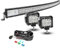 AUXTINGS LED Zusatzscheinwerfer Scheinwerfer mit 3 Reihen 132 cm 675W LED Nebelscheinwerfer gebogen, 10cm led arbeitsscheinwerfer für Geländewagen ATV AWD SUV 4x4 Pickup, 12V 24V wasserdicht