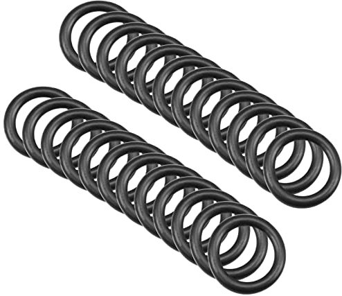 QUARKZMAN 16mm x 11mm x 2.5mm Nitrilkautschuk O-Ringe x 25 Stücke Rund Dichtungsscheibe für Wasserhahn Klempner Reparatur Dichtung Verbindung [Schwarz]