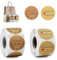 DOUSELLA 1000 Stück Kraftpapier Marmeladen Etiketten Selbstklebend Marmeladen Aufkleber 3,8cm Kraftpapier Klebeetiketten zum beschriften Handmade Marmeladenglas Sticker für Gläser Verpackung