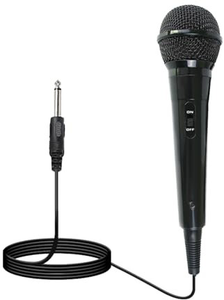 Dynamisches Mikrofon Karaoke Mikrofon Professional Mikrofon Handheld Mikrofon mit Nierencharakteristik mit 3 m Kabel 6,5 mm Klinke Gesangsmikrofon für Verstärker PA System Karaoke Meeting Party