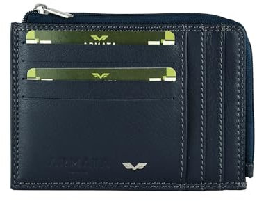 Armata di Mare Herrenbrieftasche, Kartenetui aus echtem Leder mit Münzfach und Geschenkbox