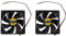 CENMEN 2X Ventilador de Refrigeracion Plastico Negro Cuadrado 9025 90 x 90 x 25mm CC 12V 0.25A