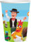 BeenSmile, VASOS DE LA GRANJA DE ZENON, Vasos para Niños, Decoración Cumpleaños Infantiles, Artículos para Fiestas Temáticas y Celebraciones, 8 Vasos de 250 ML