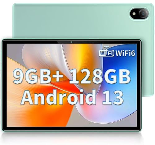DOOGEE U10 Tablette Android, 9GB RAM + 128GB ROM (1TB TF), Tablette 10 Pouces Tactile avec Batterie de 5060mAh, Quad-Core 2.0 GHz, WiFi-6/BT 5.0/GMS/1280x800/8MP+5MP/Widevine L1, Vert